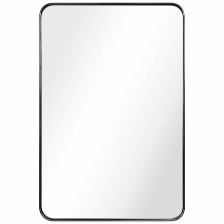 EMPIRE ART DIRECT Ultra Brushed Black Stainless Steel rectangular Wall Mirror PSM-20302-2436